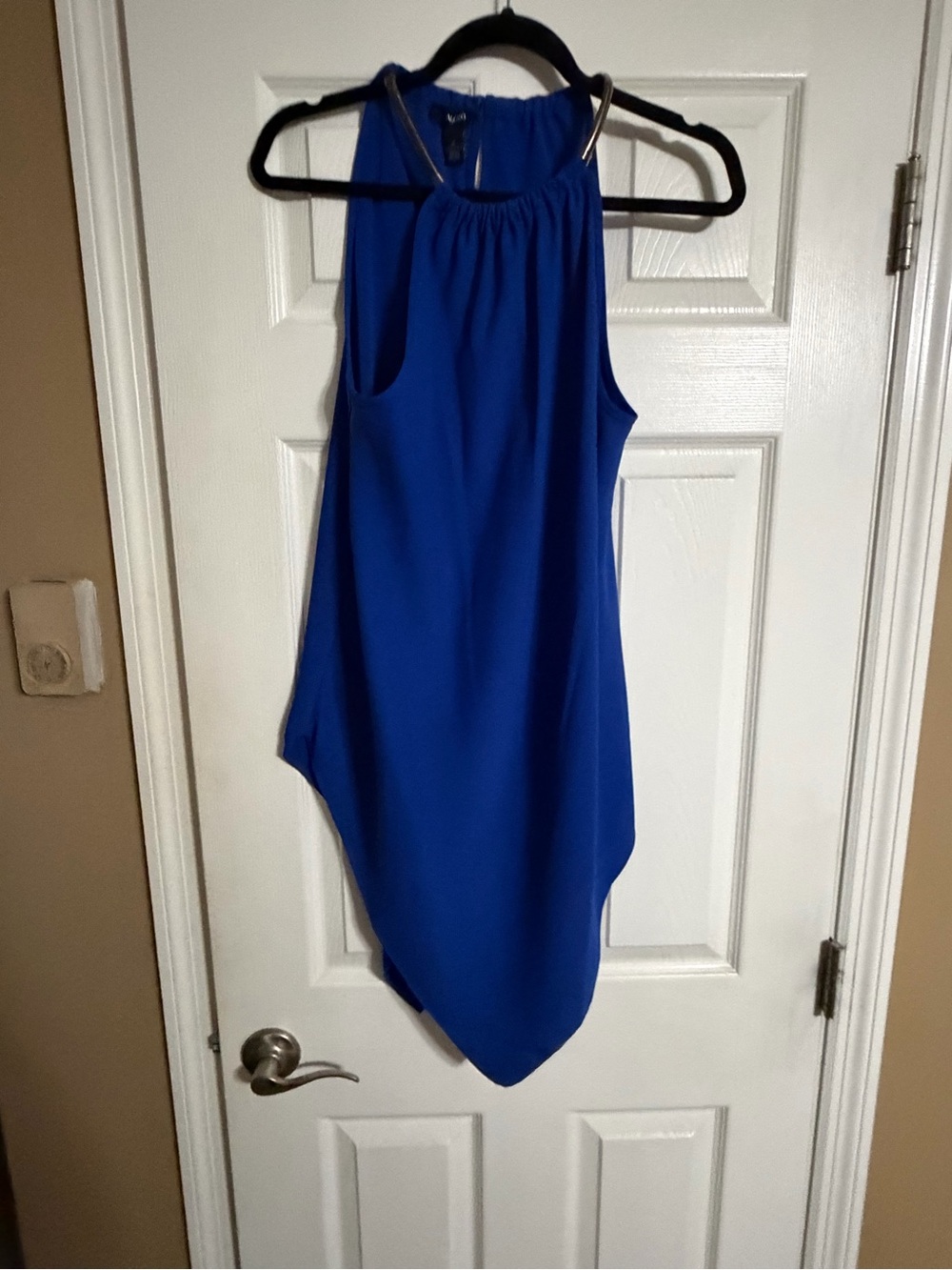 Alfani Royal Blue Asymmetrical Halter top